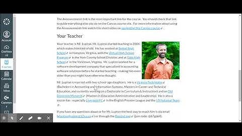 Setting Up Your Syllabus In Canvas
