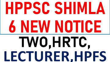 HPPSC ने जारी किए 5 नए Rejection List और 1 Evaluation Schedule | 17.03.2021 |