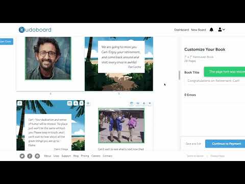 Kudoboard Book Print: Editing Tutorial - video from Kudoboard