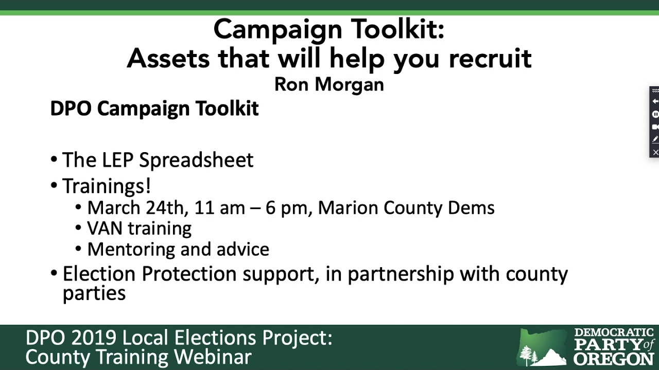Local Elections Project 2019 Training Webinar — Campaign Toolkit