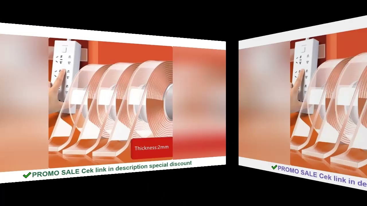 Super Strong Nano Double Sided Tape Transparent Reusable Waterproof Adhesive Tapes Cleanable Home Ki