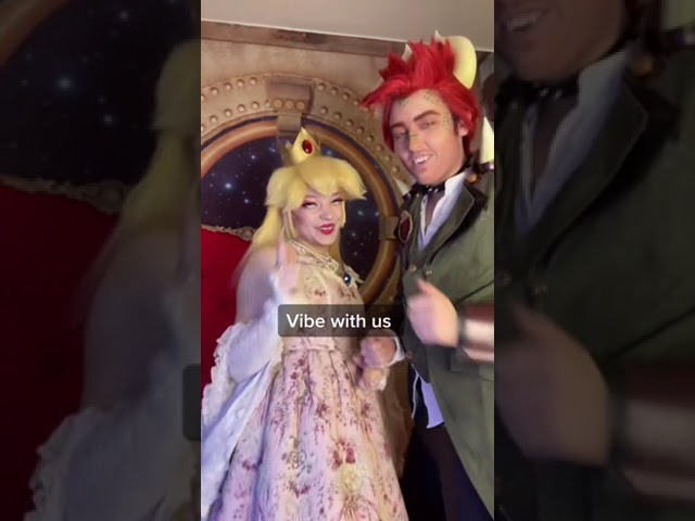 No thoughts just Bowser and Princess Peach vibing #mario #cosplay