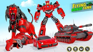 Juegos de Transformación de Coche Robot León y Tanque del Ejército 2024 - Gameplay en Android screenshot 2