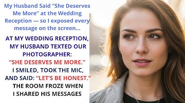 My Husband Said “She Deserves Me More” at the Wedding Reception — so I exposed eve