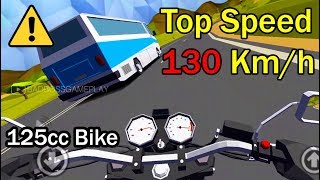 Athena FN 125 Top Speed Test (130Km/h) Cafe Racer Gameplay Android, iOS screenshot 5