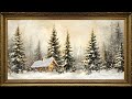 Calm Winter Home Vintage Oil Painting Gold Framed TV Art Screensaver With Relaxing Music