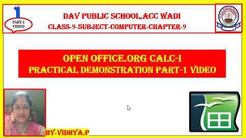 OPEN OFFICE.ORG CALC PART 1 VIDEO SIMPLE EDUCATION FOR BEGINNERS