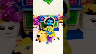 Cute little krishna idol making with Superclay🌼#viral#creativeclayideas#diy#claycrafts#youtubeshorts