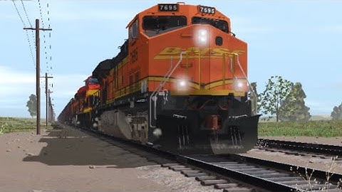 Trainz Simulator 3 BNSF 7695 Golden Swoosh Leads Grain Train with KCS ES44AC trailing
