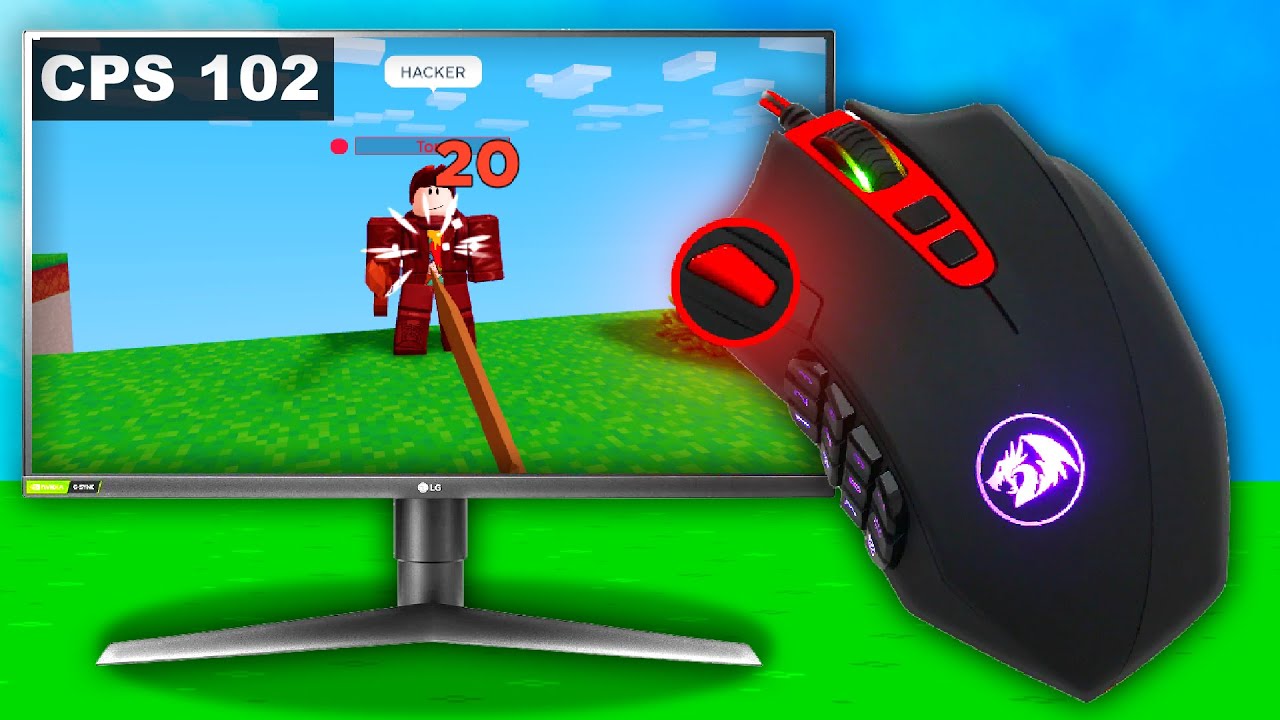 Using AUTO-CLICKER to CHEAT in Roblox Bedwars 