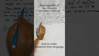 How to solve by elimination method