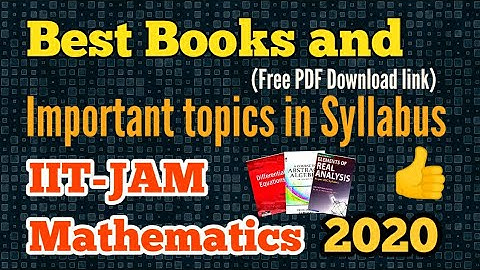 IIT-JAM Mathematics 📚Best Books||Important topics in syllabus ||😁