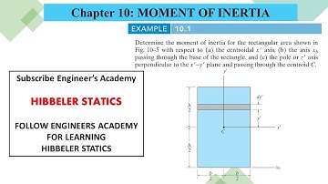Example 10.1 | Chap 10: Moment of Inertia of a Rectangle ( Hibbeler Statics ) | Engineers Academy
