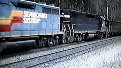 CSX Coal Drag at Cotton Hill, W.Va. on 3-7-1992