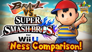 SMC: Brawl vs. Smash Bros. Wii U - Ness Moveset & Model Comparison!