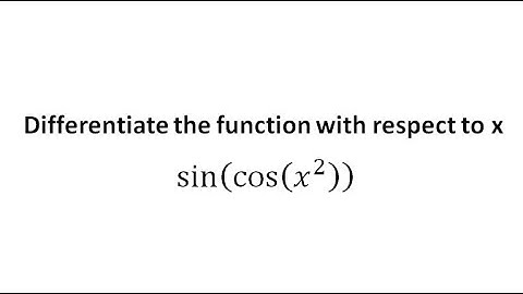 Differentiate the function with respect to x, sin(cos(x^2)),find the derivative#shorts