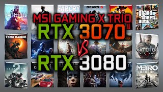 MSI GAMING X TRIO RTX 3070 vs RTX 3080 Benchmark – 65 Tests