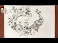 Vẽ Chim Công đơn giản bằng bút chì - How to Draw A Peacock with pencil