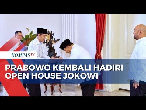 Prabowo Kembali Hadiri Open House Jokowi di Istana Kepresidenan