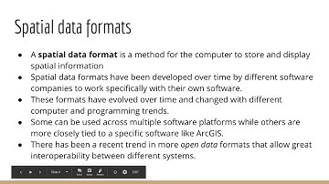 Geographic Data Formats