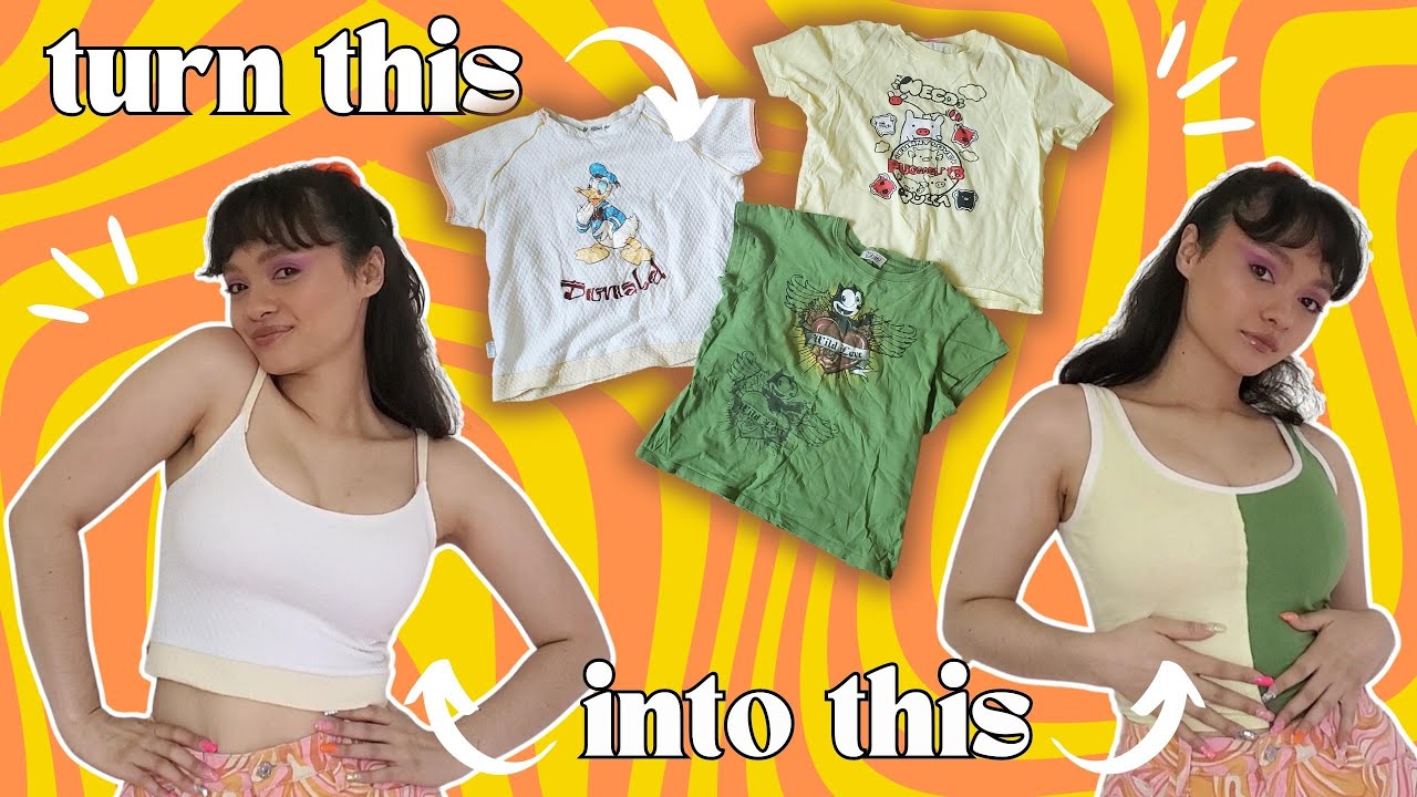 how to transform old t-shirts into tank tops :: upcycle with judie