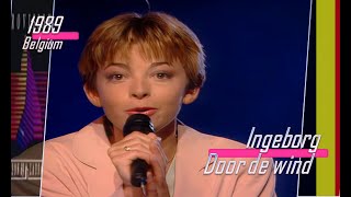 eurovision 1989 Belgium 🇧🇪 Ingeborg - Door de wind ᴴᴰ