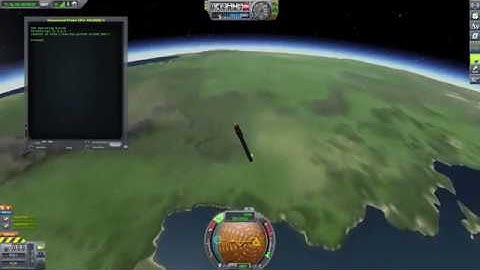 KSP: Fully automatic recovery of a first stage with the KOS mod.