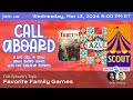 Favorite family board games call aboard   a live call in show