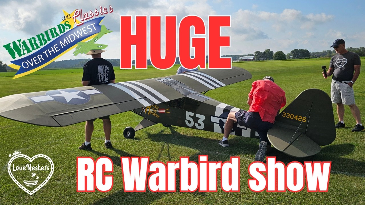 Giant RC Warbirds in action: Midwest's Ultimate Model Airplane event