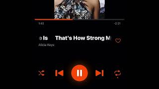 Alicia Keys - That’s How Strong My Love Is (fast)