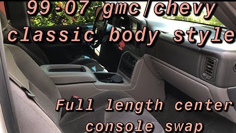 1999-2007 gmc/Chevrolet full length center console swap