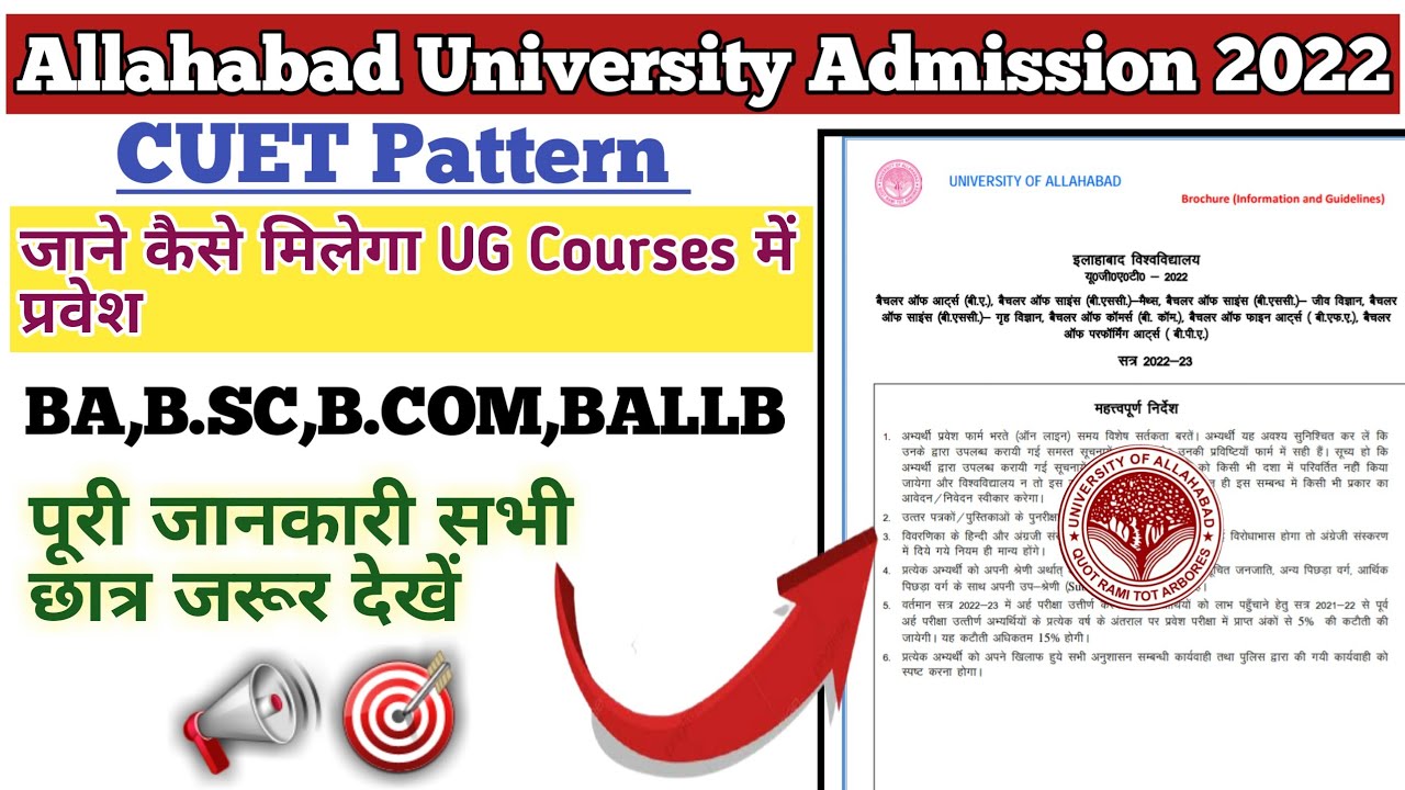 allahabad university entrance exam 2022 | Allahabad university online admission form 2022 |