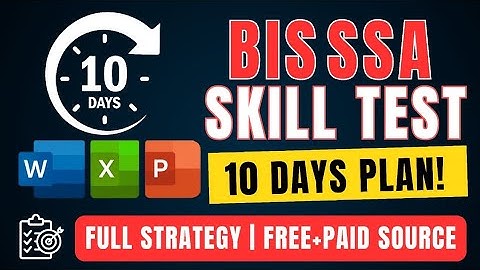 BIS SSA CPT SKILL TEST 10 DAYS PLAN | HOW TO PREPARE BIS SKILL TEST