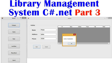 Library management system C#.net part 3