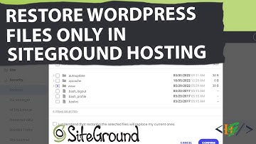How to Restore WordPress Files Only From Backup in Site Tools Siteground