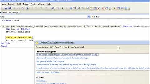 Visual Basic 2008 for Beginners: Tutorial 9.1 - TryParse Method Part 1