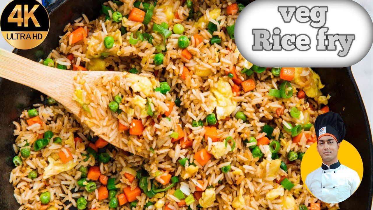 Raw Rice Fry वेज फ्राईड राइस बाजार जैसी घर पे |2 minute wali rice fry|veg Rice fry ...