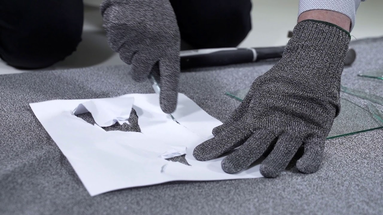 CutTex® PRO Cut Resistant Fabric Glass Test YouTube