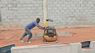 Compaction of soil around swimming pool