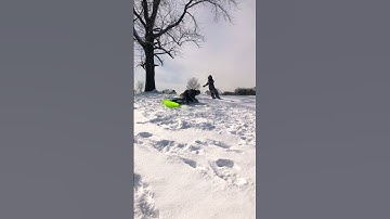 Sledding Fail #shorts #snow #fail