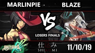 Shikomi GGXRD - MarlinPie (I-No) Vs. Blaze (Raven) Guilty Gear Xrd REV 2 Losers Finals