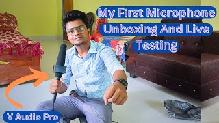 V Audio Pro Microphone Unboxing And Live Testing ||@premiuminfo_ ||