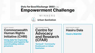 D4GX 2022 Challenge Winners| Data To Enable Urban Sanitation Category