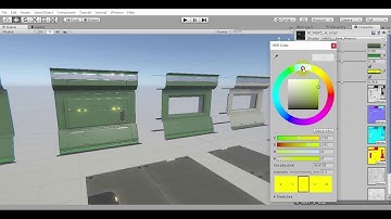 [Unity] Modular Sci Fi Corridor A - Demonstration of material customization