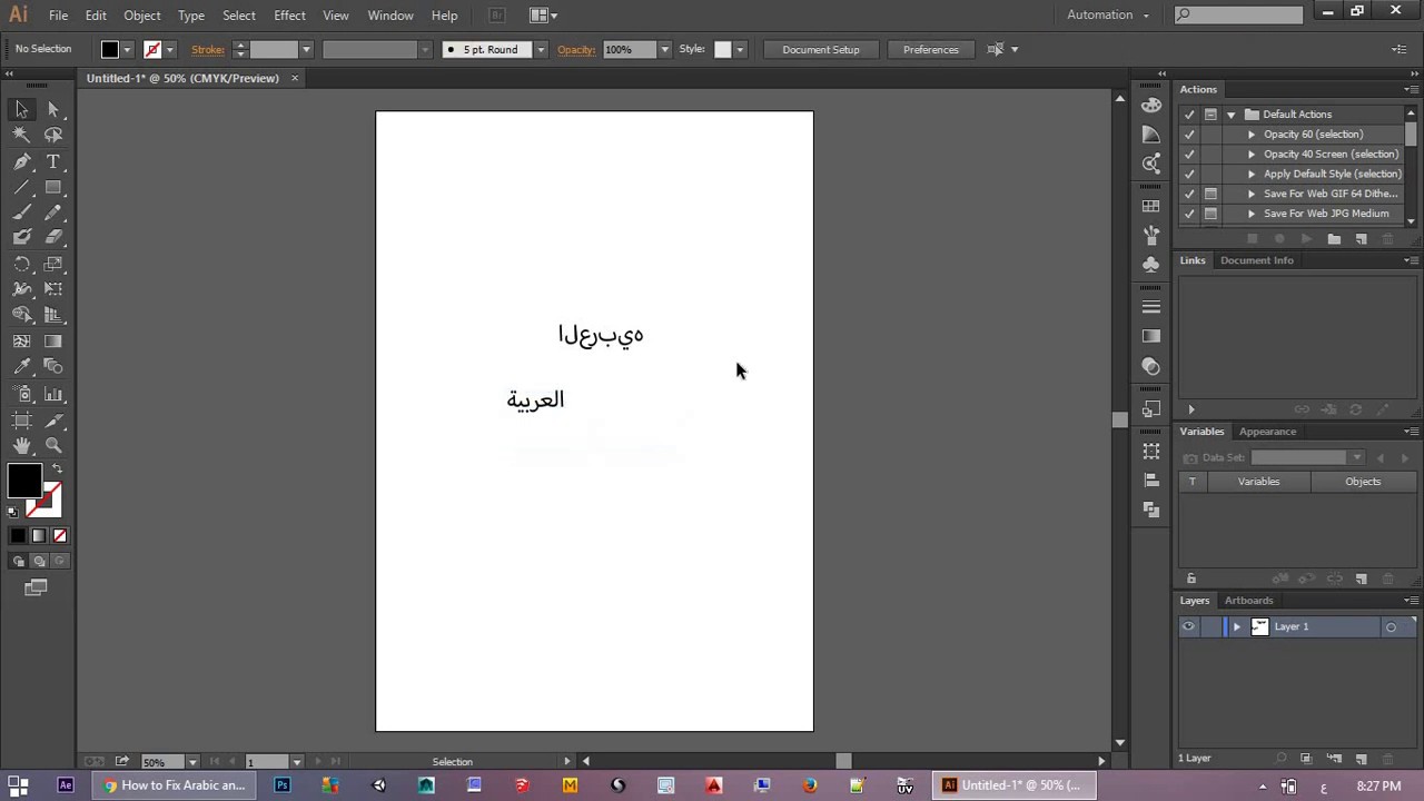HOW TO FIX ARABIC AND LANGUAGE IN ILLUSTRATOR YouTube