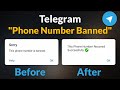 Telegram This Phone Number Is Banned Issue - Android &amp; Ios - 2026 - Fix - Phone Number recover
