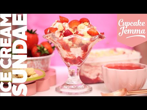 Strawberry Shortcake Ice Cream Sundae Cupcake Jemma