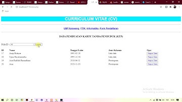 Pemrogramman WEB Tugas 10 - DELETE (DEMO) oleh Asep Hidayat