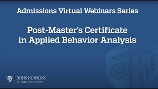 Celebrity Post-Master’s Certificate in Applied Behavior Analysis Program Admissions Webinar Profile