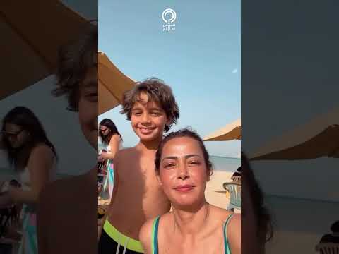 جرأة داليا مصطفى مع ابنها
